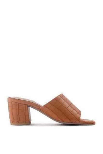 LONDON RAG DUMPLINN Slip-On Block Heel Sandal - SwagglyLife Home & Fashion