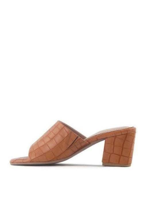 LONDON RAG DUMPLINN Slip-On Block Heel Sandal - SwagglyLife Home & Fashion