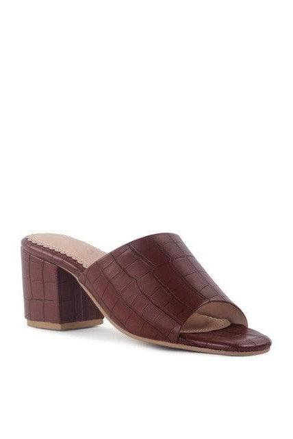 LONDON RAG DUMPLINN Slip-On Block Heel Sandal - SwagglyLife Home & Fashion