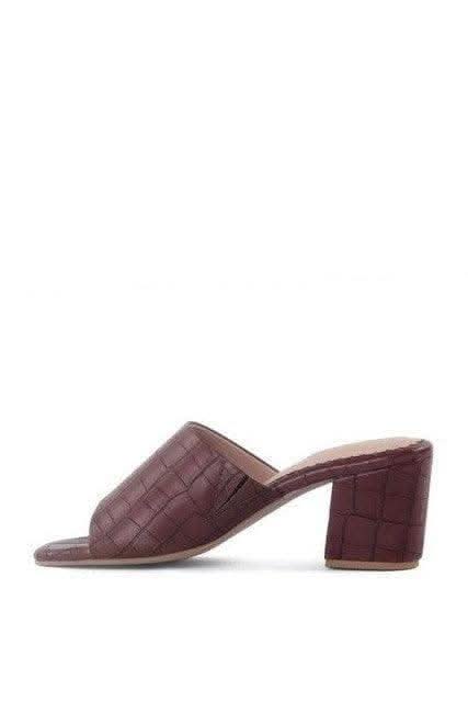LONDON RAG DUMPLINN Slip-On Block Heel Sandal - SwagglyLife Home & Fashion