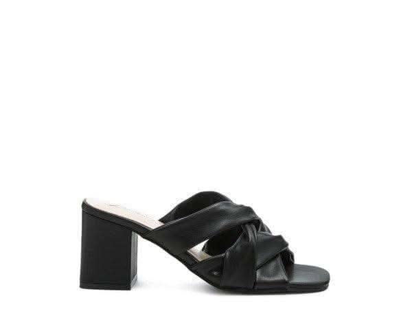 London Rag Knope Interwoven Straps Mid Heeled Sandals - SwagglyLife Home & Fashion