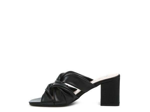 London Rag Knope Interwoven Straps Mid Heeled Sandals - SwagglyLife Home & Fashion