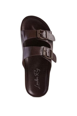 London Rag MINATA Platform Buckled Slide Sandals - SwagglyLife Home & Fashion