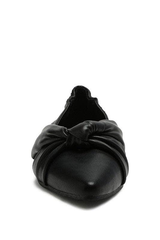 LONDON RAG: Norma Knot Detail Elasticated Ballet Flats, 2 Colors - SwagglyLife Home & Fashion