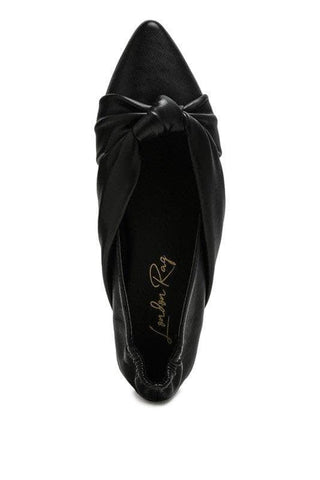 LONDON RAG: Norma Knot Detail Elasticated Ballet Flats, 2 Colors - SwagglyLife Home & Fashion