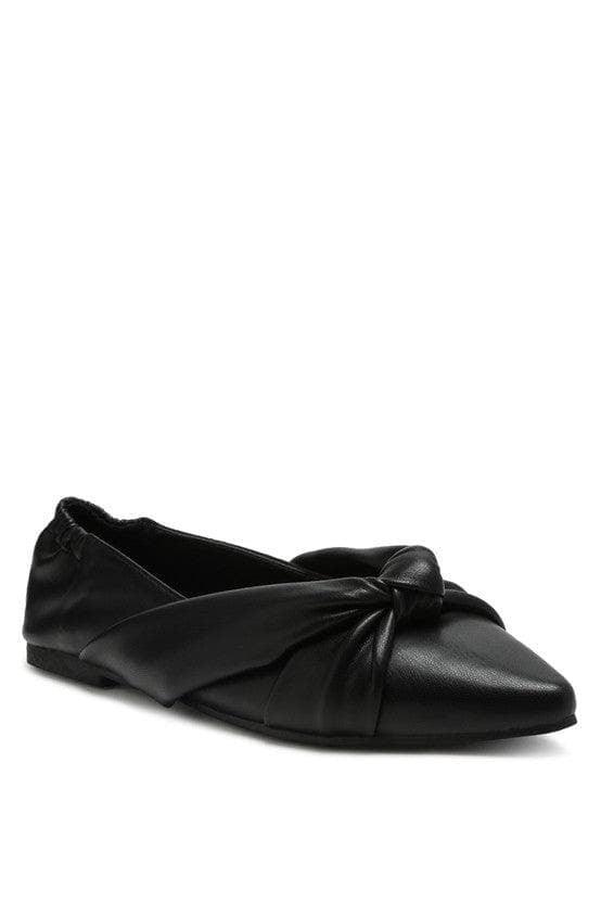 LONDON RAG: Norma Knot Detail Elasticated Ballet Flats, 2 Colors - SwagglyLife Home & Fashion