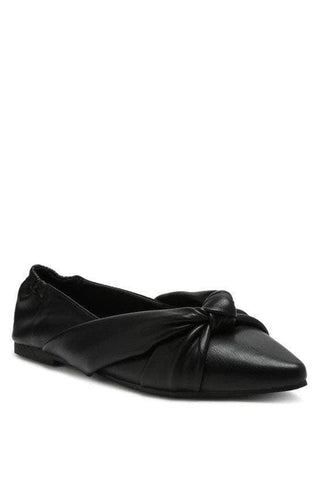 LONDON RAG: Norma Knot Detail Elasticated Ballet Flats, 2 Colors - SwagglyLife Home & Fashion