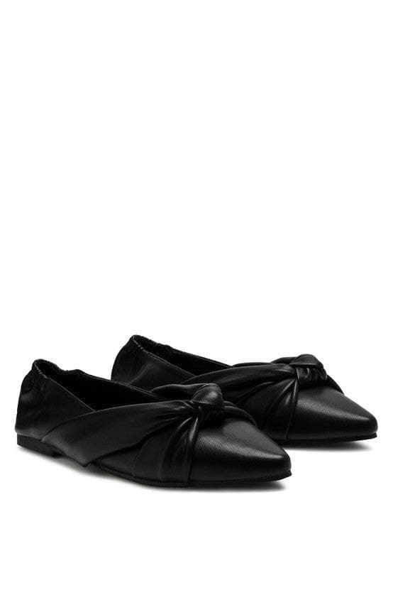 LONDON RAG: Norma Knot Detail Elasticated Ballet Flats, 2 Colors - SwagglyLife Home & Fashion