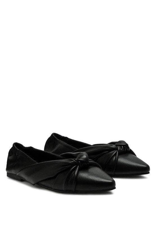 LONDON RAG: Norma Knot Detail Elasticated Ballet Flats, 2 Colors - SwagglyLife Home & Fashion