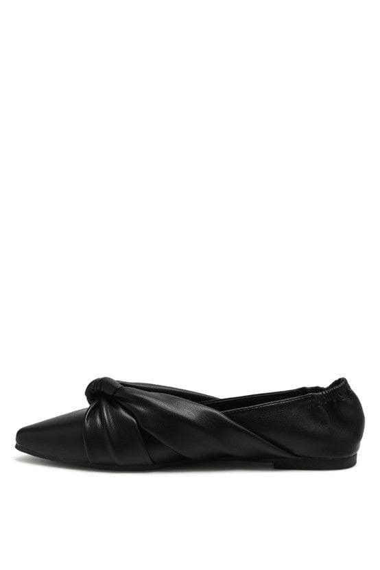 LONDON RAG: Norma Knot Detail Elasticated Ballet Flats, 2 Colors - SwagglyLife Home & Fashion