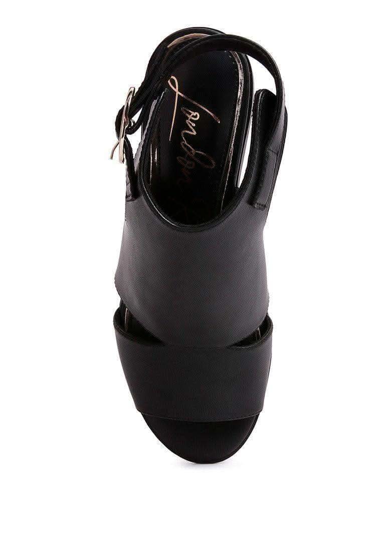 LONDON RAG Polessi Pin Buckle Ankle Mules - SwagglyLife Home & Fashion