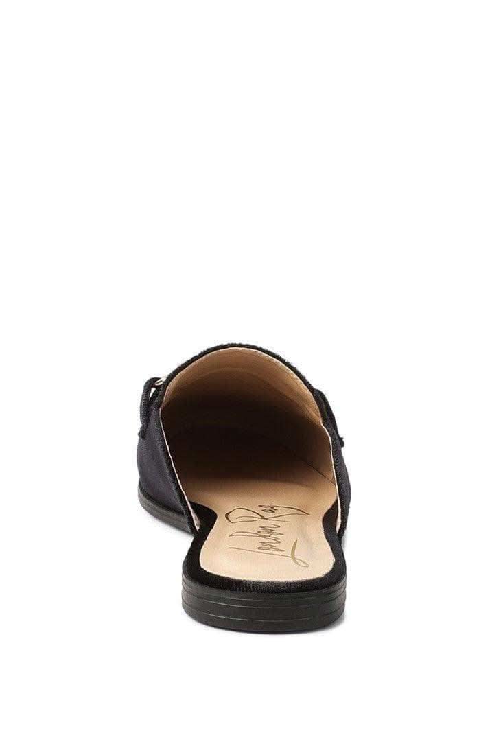 LONDON RAG Velvet Buckled Flat Mules - SwagglyLife Home & Fashion
