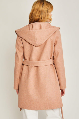 LOVE TREE JQ Fleece Belted Hoodie Coat - SwagglyLife Home & Fashion