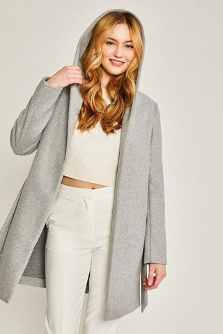 LOVE TREE JQ Fleece Belted Hoodie Coat - SwagglyLife Home & Fashion