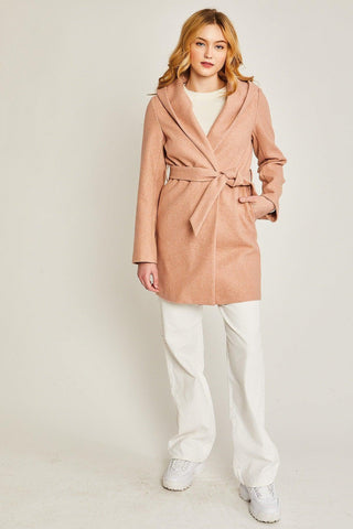 LOVE TREE JQ Fleece Belted Hoodie Coat - SwagglyLife Home & Fashion