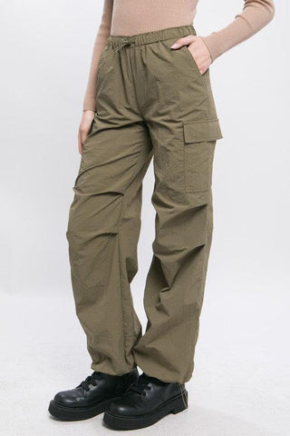 LOVE TREE Loose Fit Parachute Cargo Pants - SwagglyLife Home & Fashion