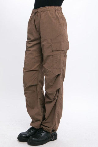 LOVE TREE Loose Fit Parachute Cargo Pants - SwagglyLife Home & Fashion