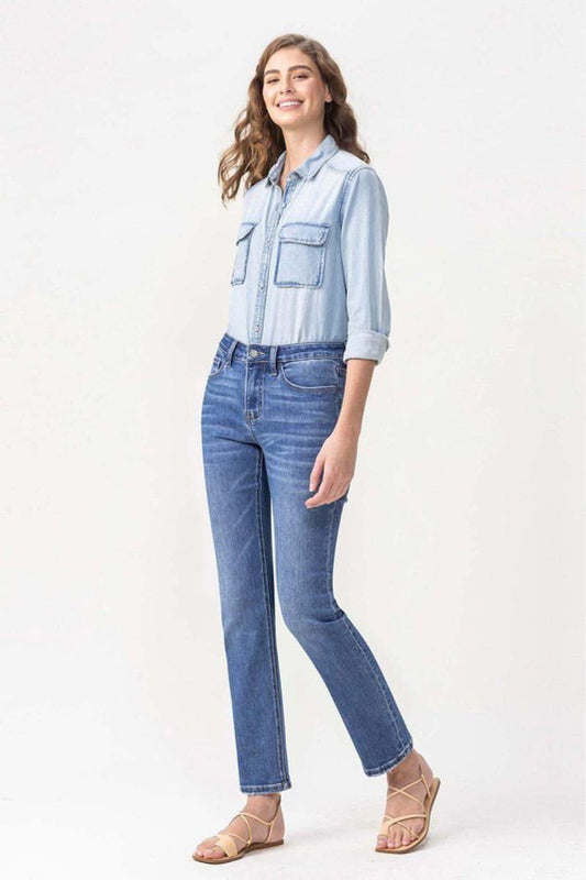 Lovervet Full Size Maggie Midrise Slim Ankle Straight Jeans in - Pants photo