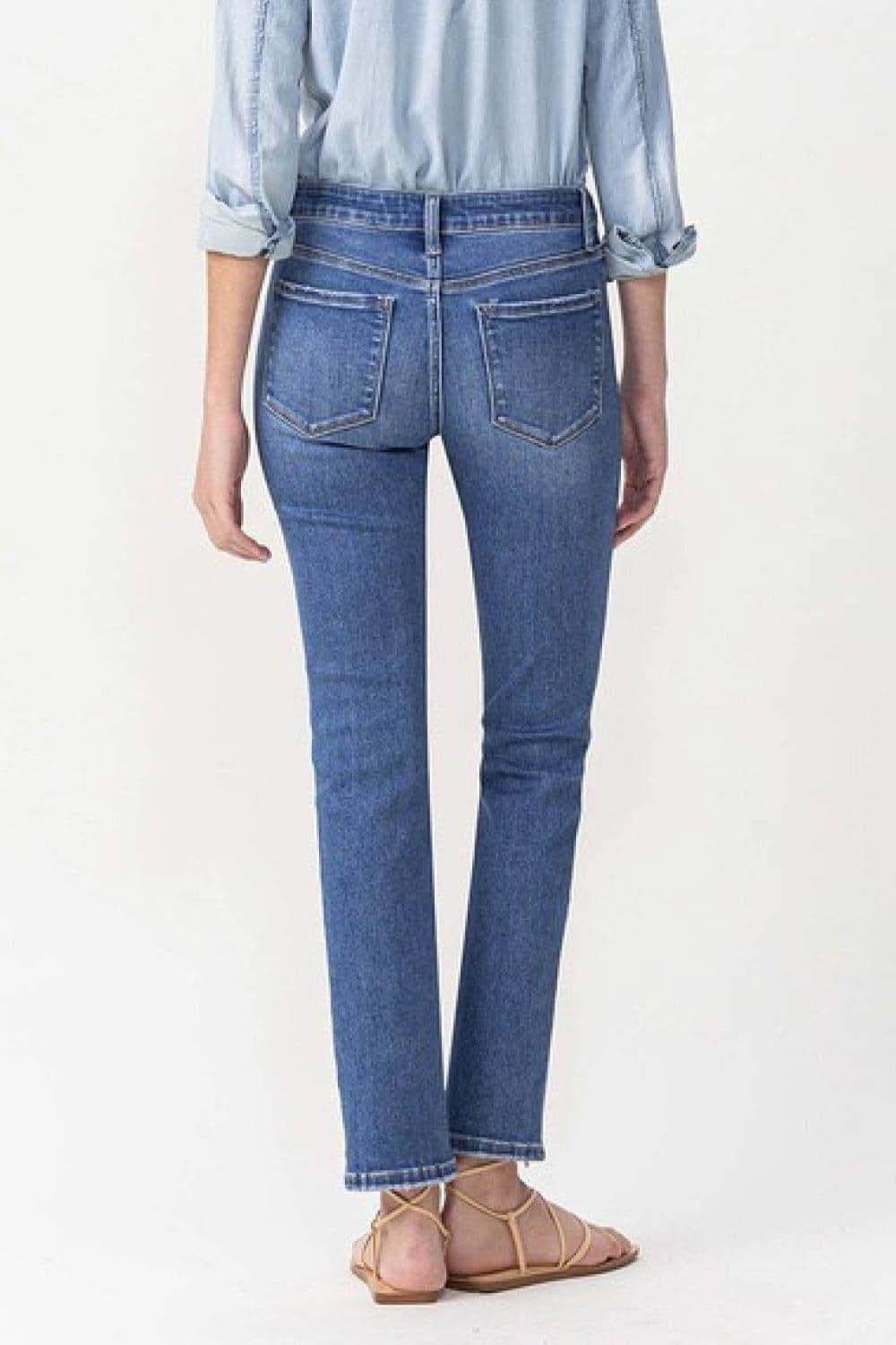 Lovervet Full Size Maggie Midrise Slim Ankle Straight Jeans - SwagglyLife Home & Fashion