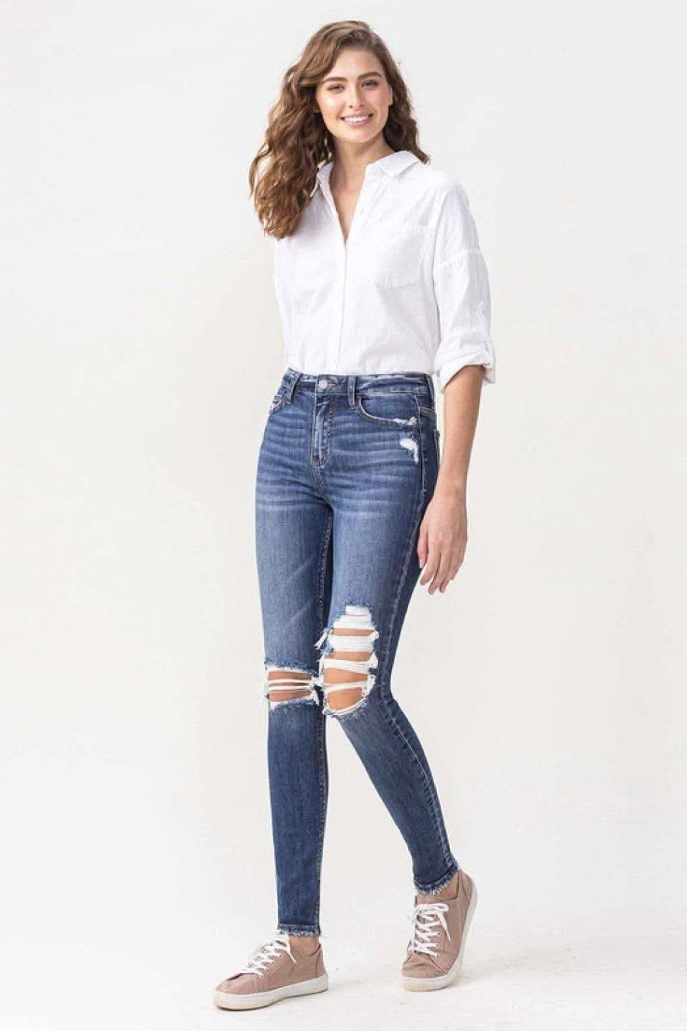 Lovervet Hayden Full Size High Rise Skinny - SwagglyLife Home & Fashion