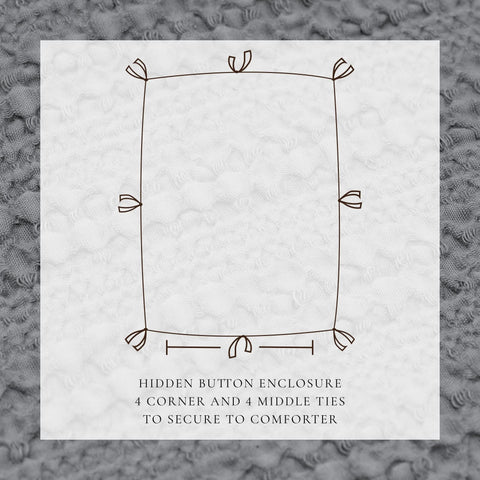 100% Cotton Waffle Weave Duvet Set - Mattea Collection