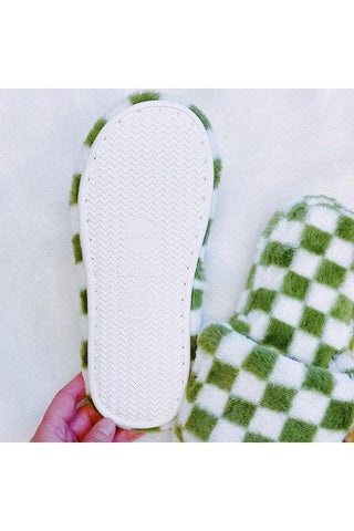 Luxe Lounge Checker Cozy Slippers - SwagglyLife Home & Fashion