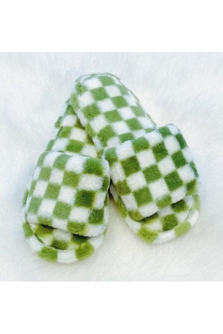 Luxe Lounge Checker Cozy Slippers - SwagglyLife Home & Fashion