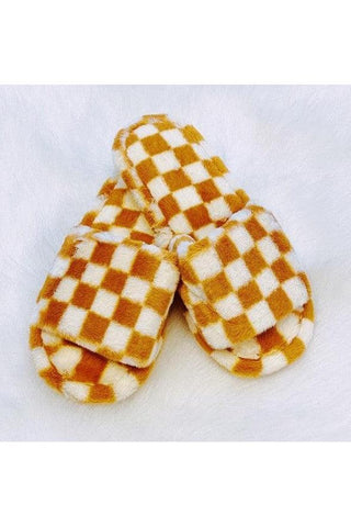 Luxe Lounge Checker Cozy Slippers - SwagglyLife Home & Fashion