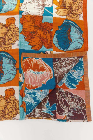 Luxury Beach Towel in Block Floral - SwagglyLife Home & Fashion