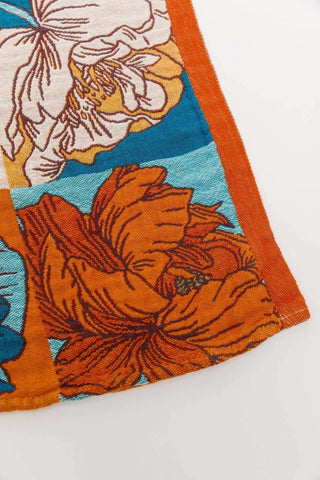Luxury Beach Towel in Block Floral - SwagglyLife Home & Fashion
