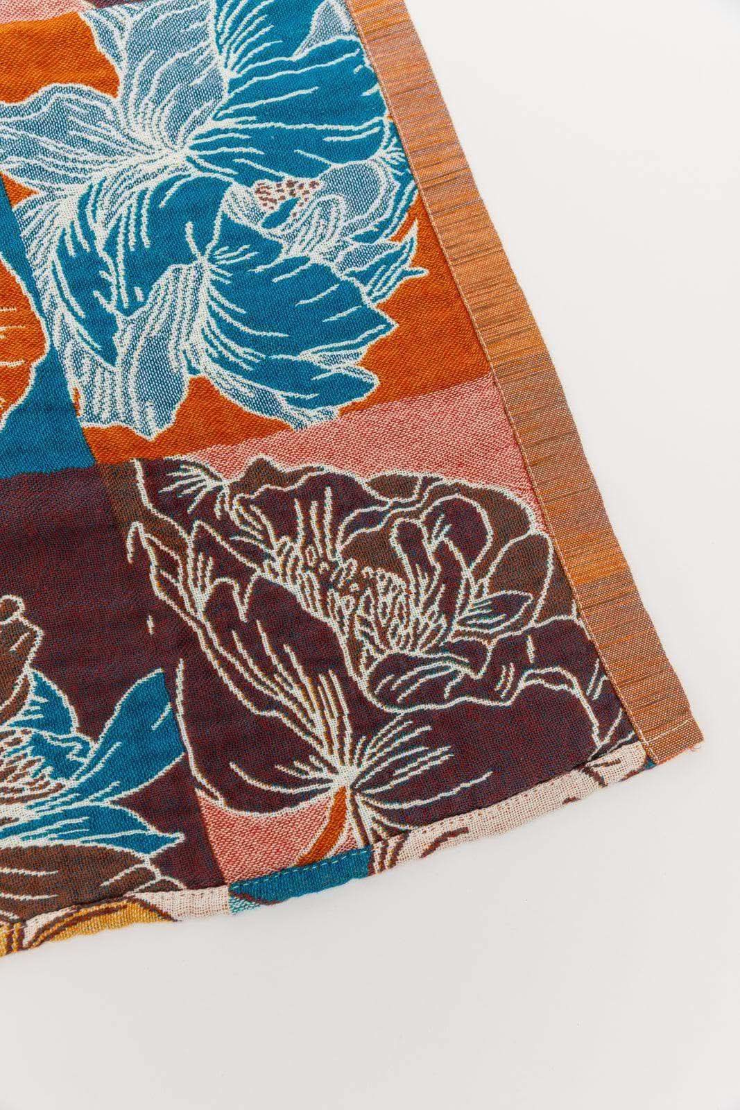 Luxury Beach Towel in Block Floral - SwagglyLife Home & Fashion