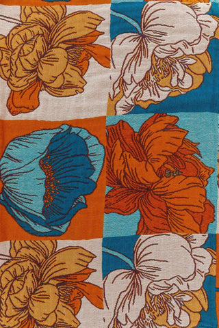 Luxury Beach Towel in Block Floral - SwagglyLife Home & Fashion
