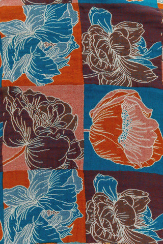 Luxury Beach Towel in Block Floral - SwagglyLife Home & Fashion