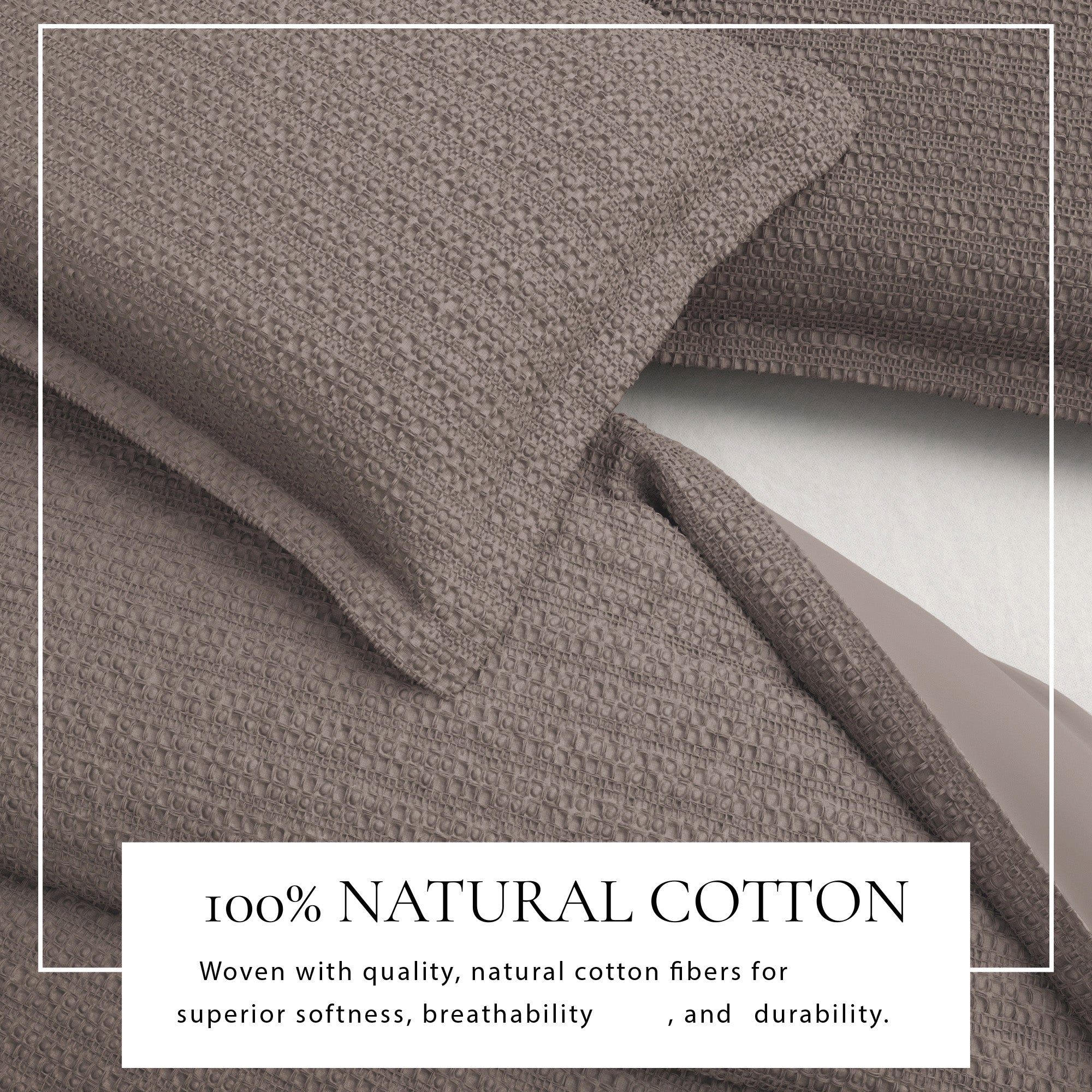 100% Cotton Honeycomb Waffle Duvet Set - Mattea Collection in - Duvet photo
