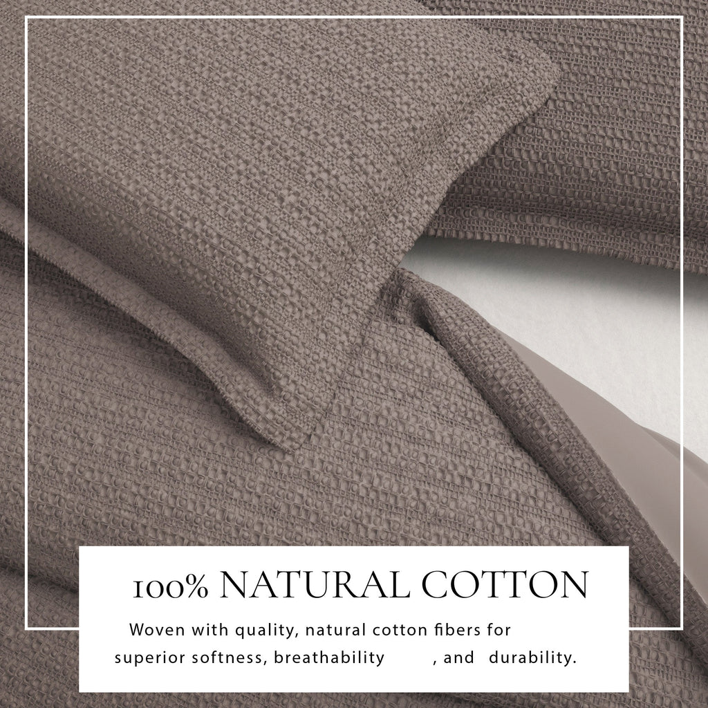 100% Cotton Honeycomb Waffle Duvet Set - Mattea Collection in - Duvet photo