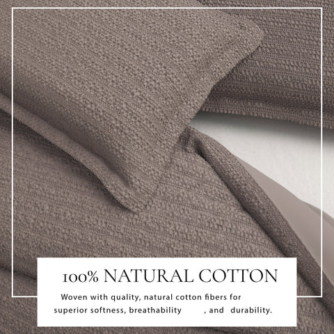 100% Cotton Honeycomb Waffle Duvet Set - Mattea Collection in - Duvet photo