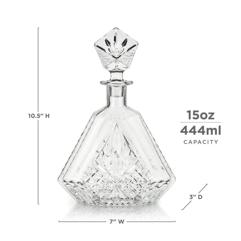 Viski Admiral Crystal Irish Cut Whiskey Decanter