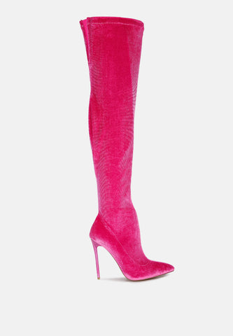 Madman Over-The-Knee Boot in Fuchsia - Long Boots photo
