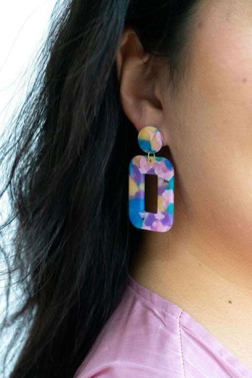 Margot Earrings - Watercolor - SwagglyLife Home & Fashion