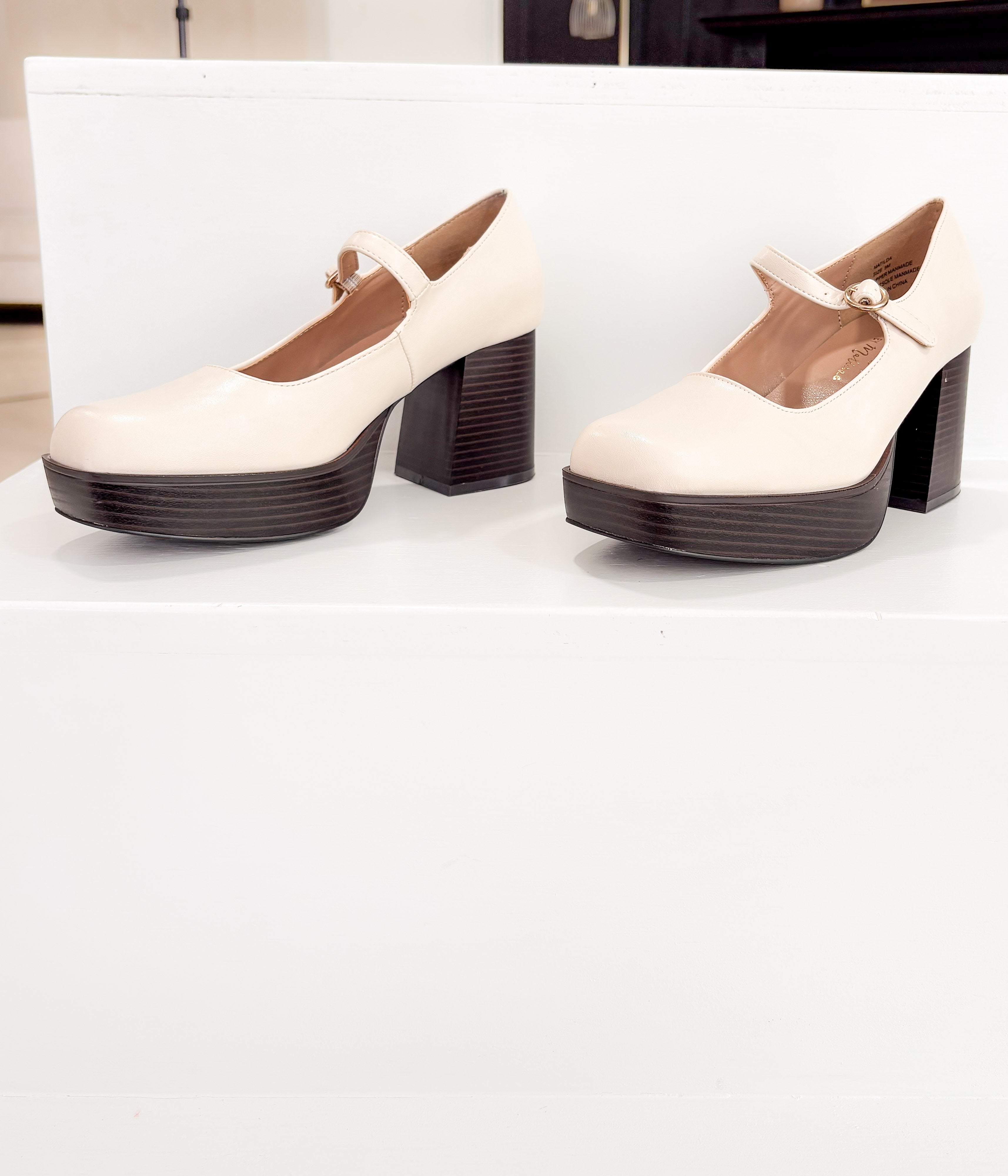 Matilda Platform Heel in Bone in - Heel photo