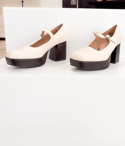 Matilda Platform Heel in Bone in - Heel photo