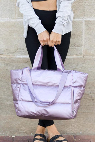 Metallic Puffer Tote - SwagglyLife Home & Fashion