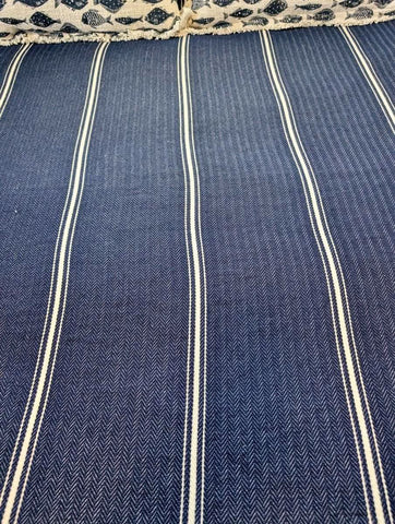 Midnight Stripe Bedspread - Elegant, Breathable & Timeless Turkish Cotton