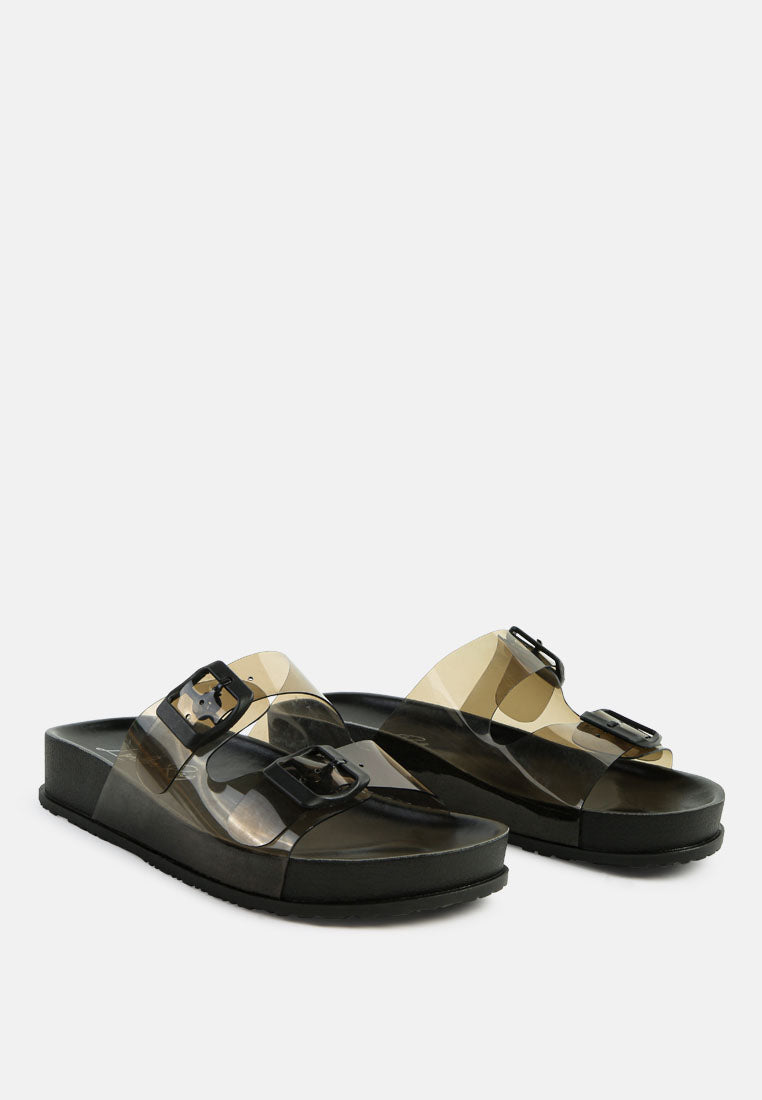 Minata Platform Buckled Slide Sandals in - Platforms & Flatforms photo