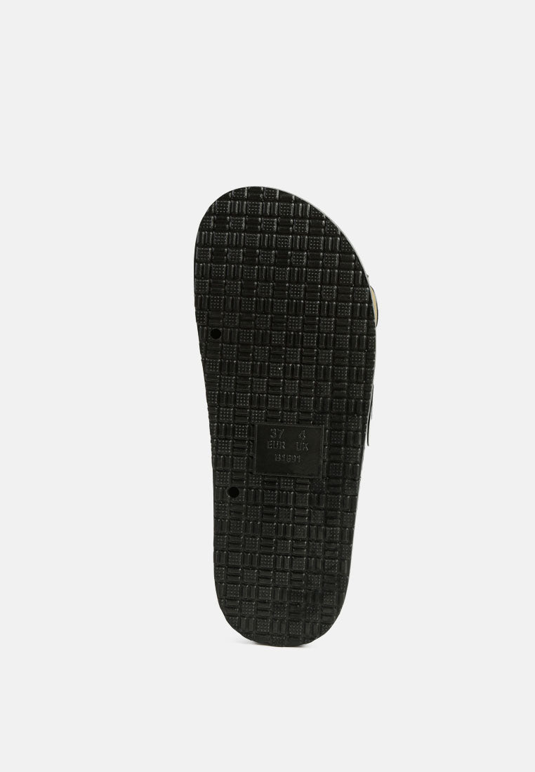 Minata Platform Buckled Slide Sandals in - Platforms & Flatforms photo