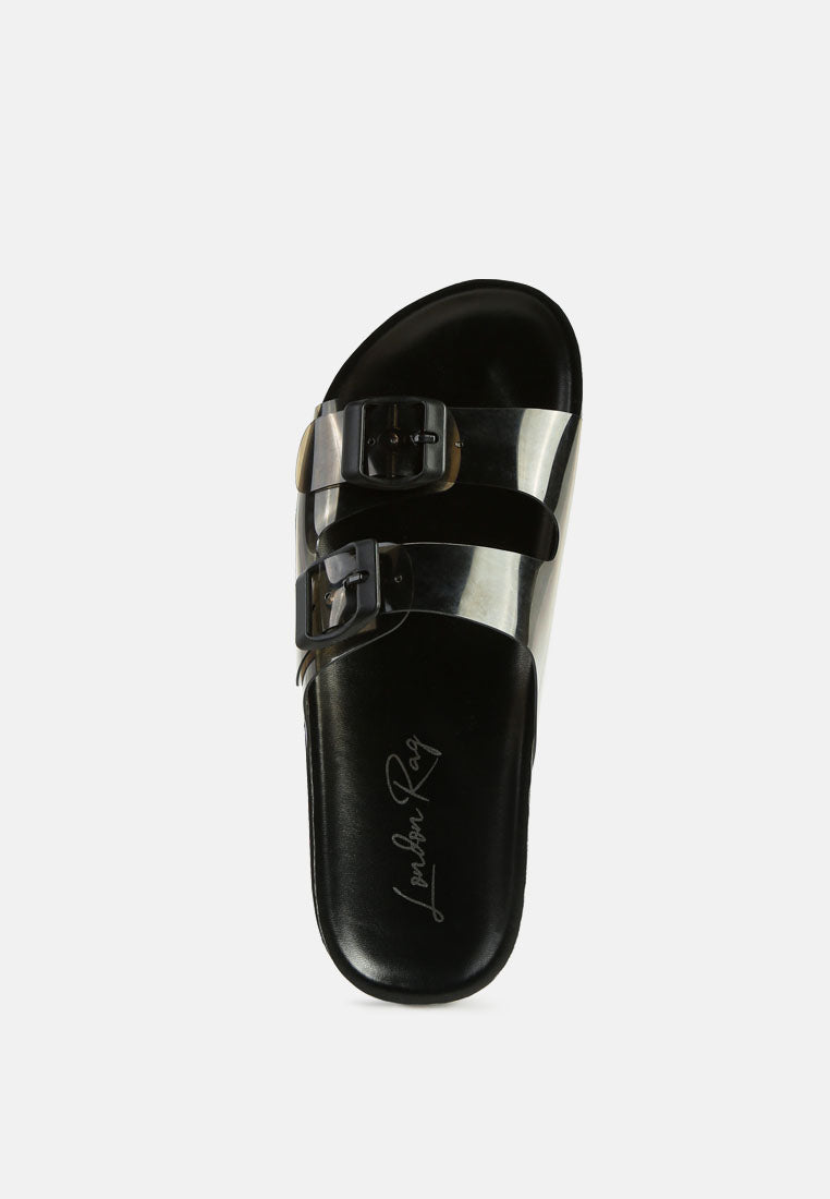 Minata Platform Buckled Slide Sandals in - Platforms & Flatforms photo
