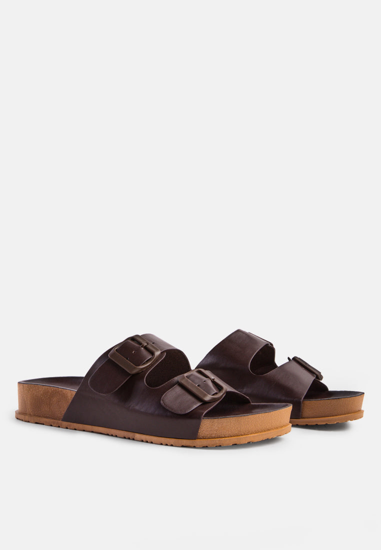 Minata Platform Buckled Slide Sandals in - Platforms & Flatforms photo