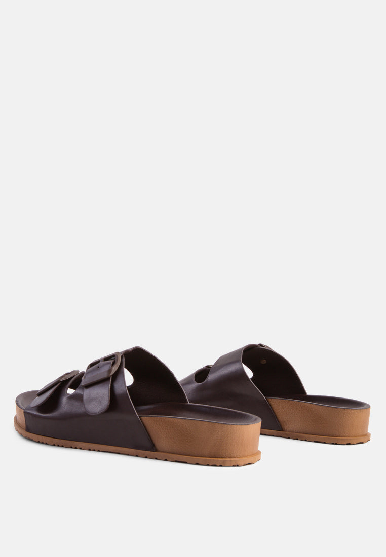 Minata Platform Buckled Slide Sandals in - Platforms & Flatforms photo