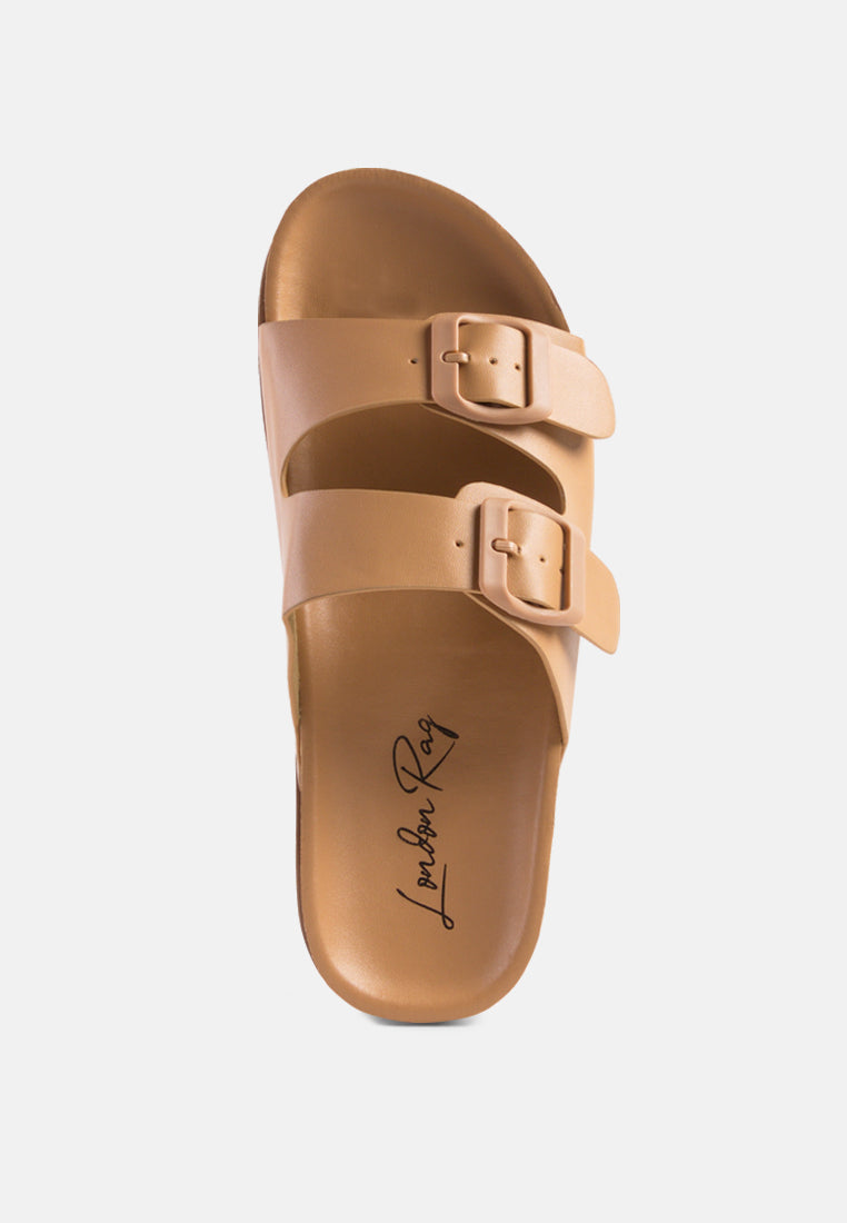 Minata Platform Buckled Slide Sandals in - Platforms & Flatforms photo