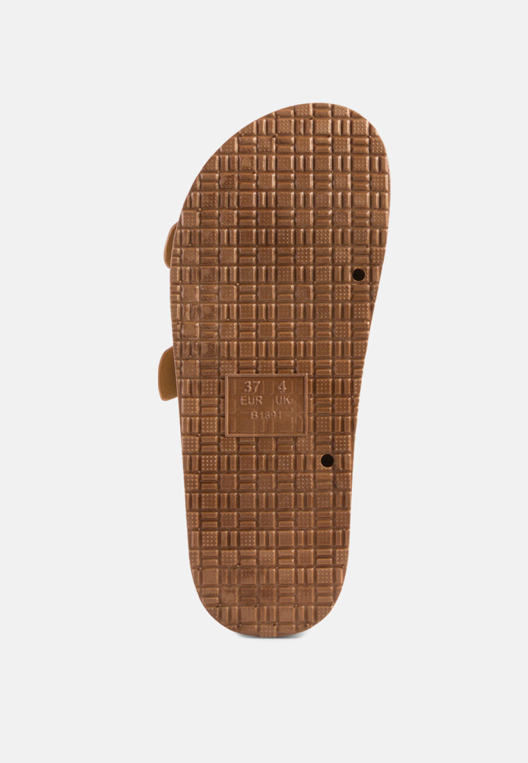 Minata Platform Buckled Slide Sandals in - Platforms & Flatforms photo